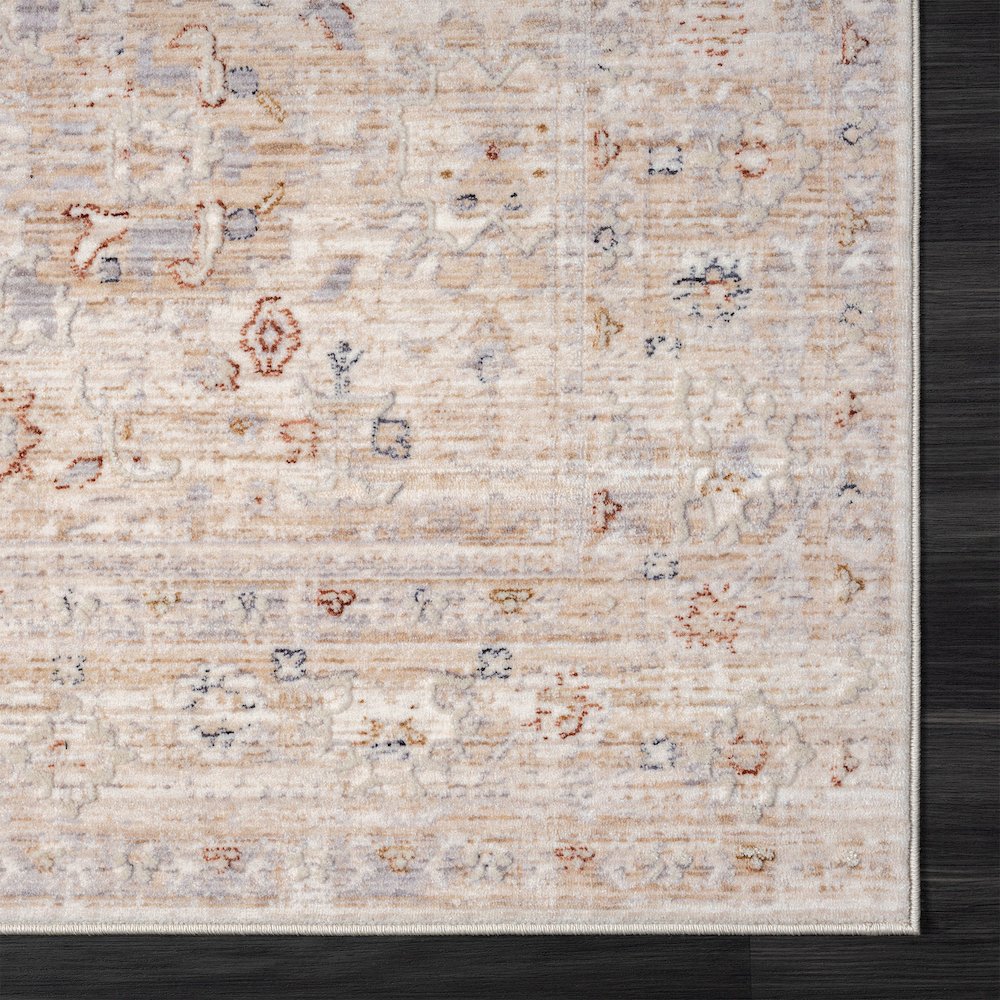 Lancaster Performance Blend Area Rug Indoor in Beige/Red, 4' X 6'