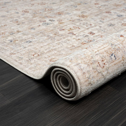 Lancaster Performance Blend Area Rug Indoor in Beige/Red, 4' X 6'