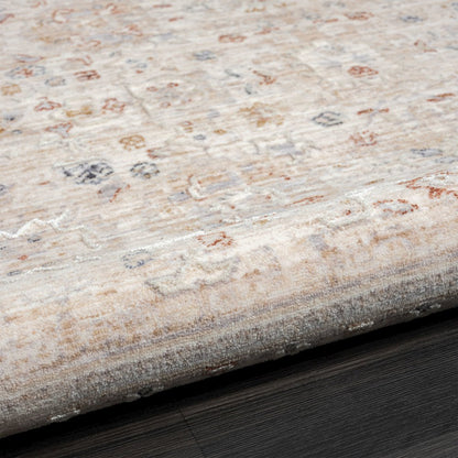 Lancaster Performance Blend Area Rug Indoor in Beige/Red, 4' X 6'