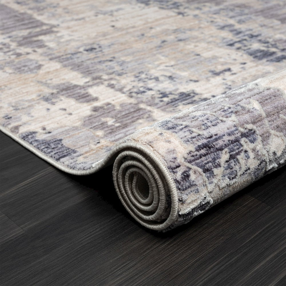 Lancaster Performance Blend Area Rug Indoor in Gray/Blue, 4' X 6'