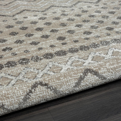Lanham Durable Performance Area Rug Indoor in Beige/Gray, 7'9" x 9'9"