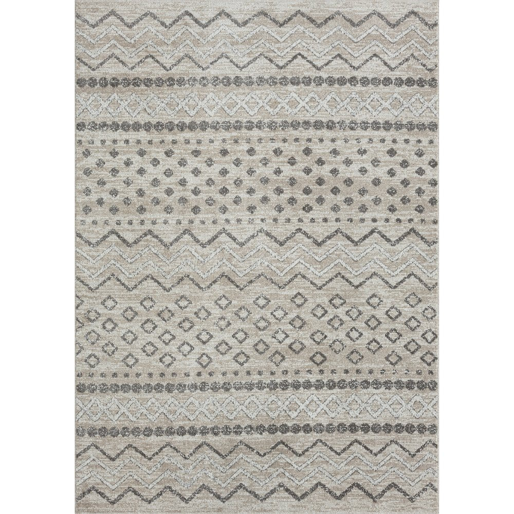 Lanham Durable Performance Area Rug Indoor in Beige/Gray, 7'9" x 9'9"