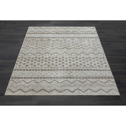 Lanham Durable Performance Area Rug Indoor in Beige/Gray, 7'9" x 9'9"
