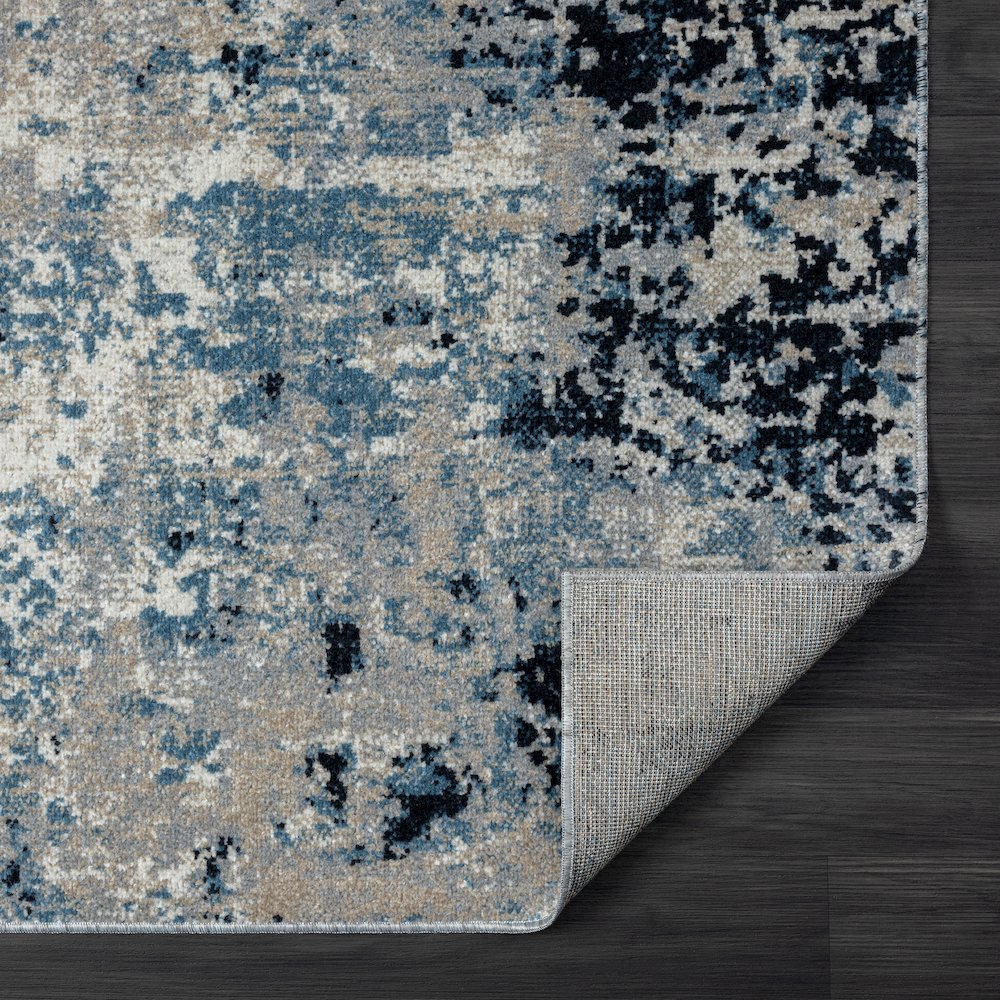 Lanham Durable Performance Area Rug Indoor in Blue/Beige, 5' x 7'