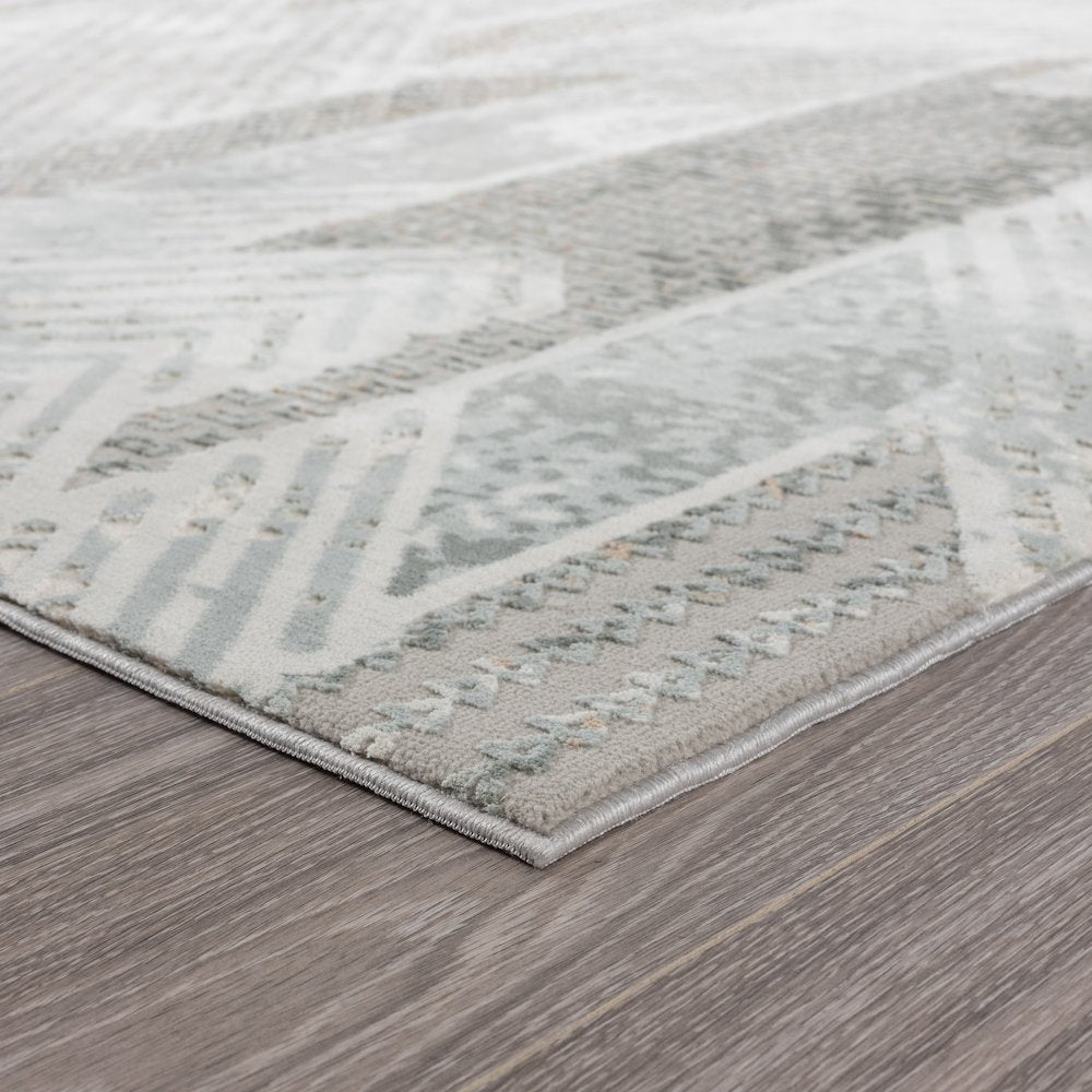 Michelle Durable Performance Area Rug Indoor in Blue/Cream, 1'10" x 3'