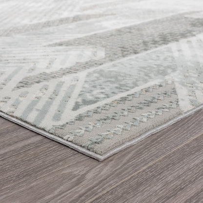 Michelle Durable Performance Area Rug Indoor in Blue/Cream, 1'10" x 3'