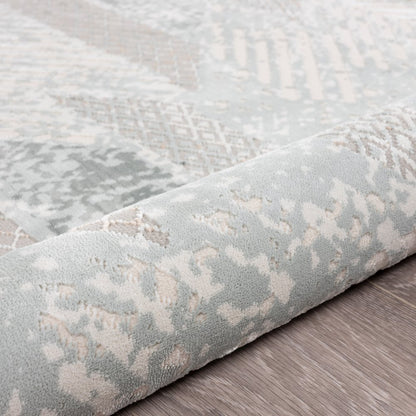 Michelle Durable Performance Area Rug Indoor in Blue/Cream, 1'10" x 3'