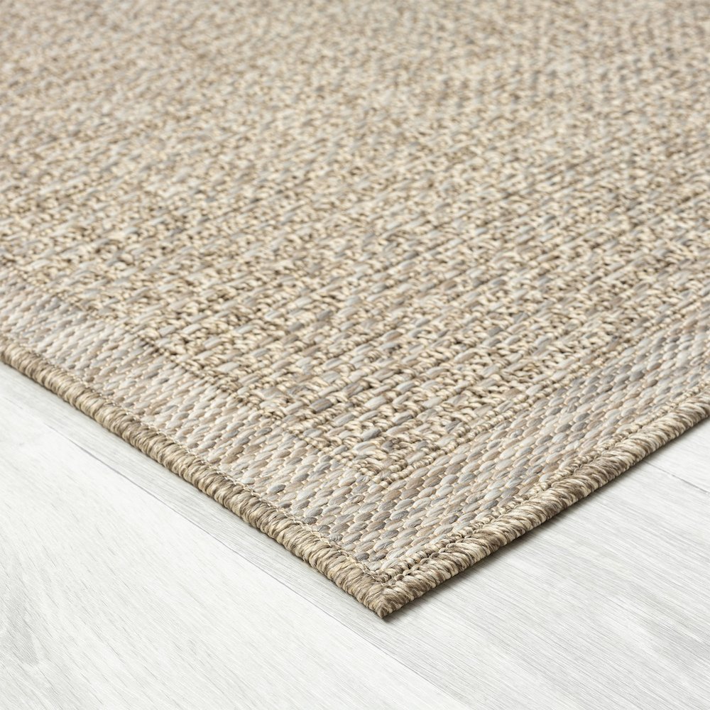Oslo Modern Solid Brown Indoor Outdoor Area Rug
