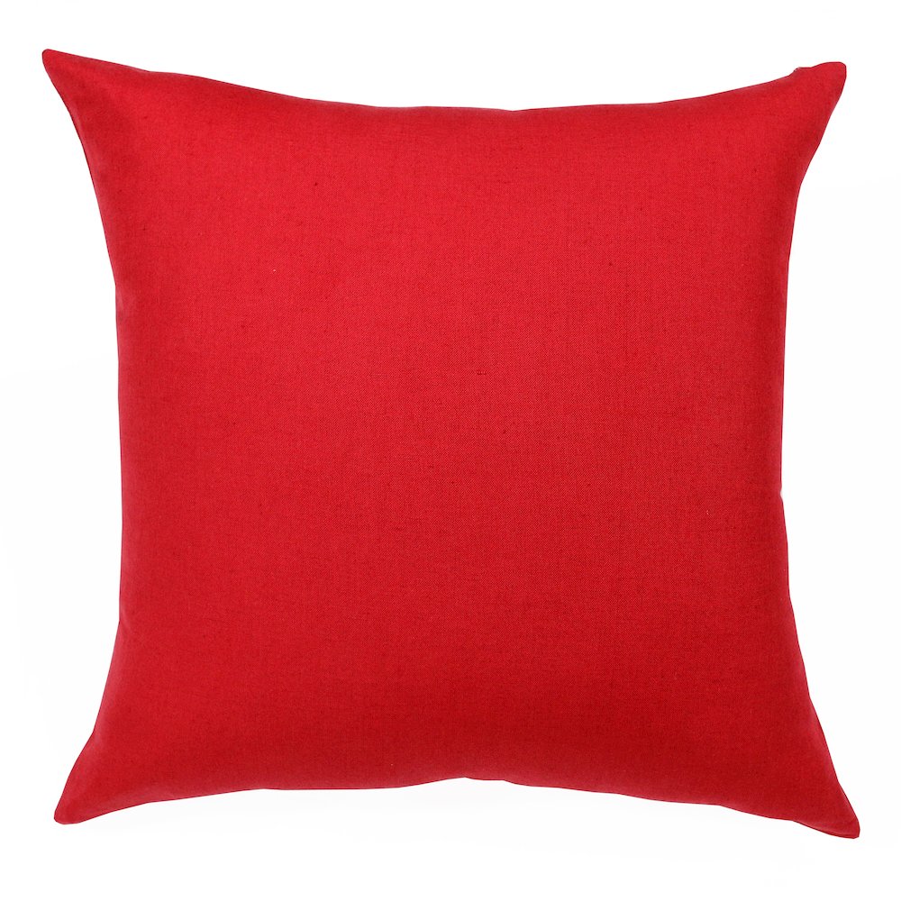 Estate Linen Poly Filled Pillow in Red, 20" x 20"