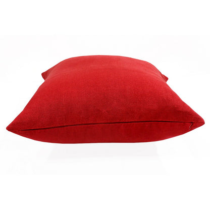 Estate Linen Poly Filled Pillow in Red, 20" x 20"