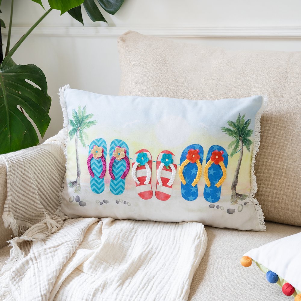 Panama Performance Poly Filled Pillow in Multicolored, 14" x 20"