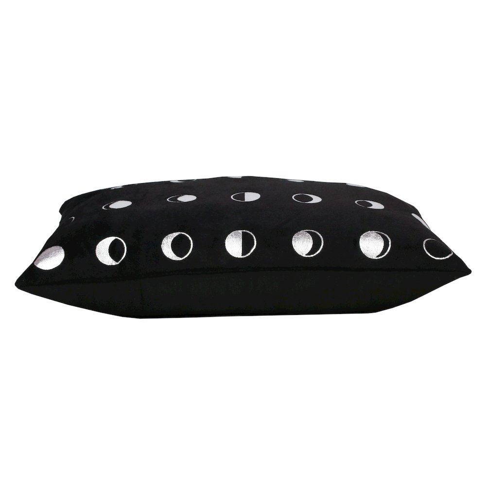 Celestial Performance Poly Filled Pillow in Black/Silver, 14" x 20"