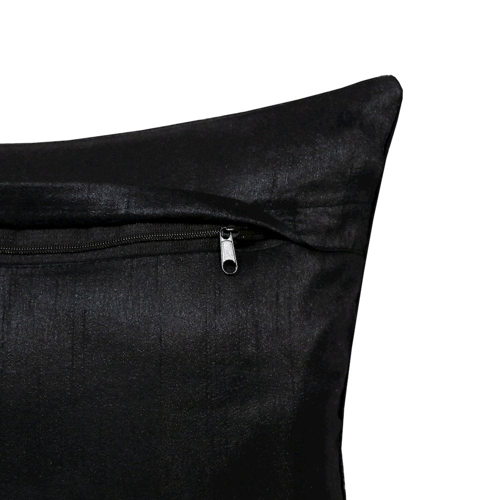 Celestial Performance Poly Filled Pillow in Black/Silver, 14" x 20"