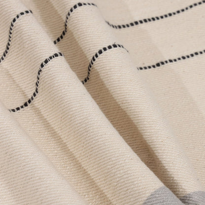 Wilmington Cotton Poly Filled Pillow in Ivory/Gray, 20" x 20"