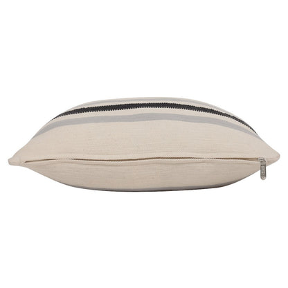 Wilmington Cotton Poly Filled Pillow in Ivory/Gray, 20" x 20"