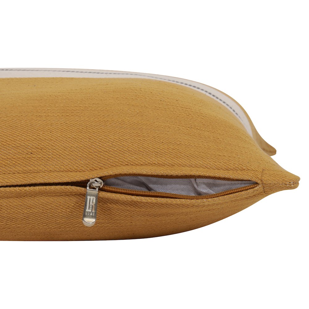 Wilmington Cotton Poly Filled Pillow in Yellow/Gray, 20" x 20"