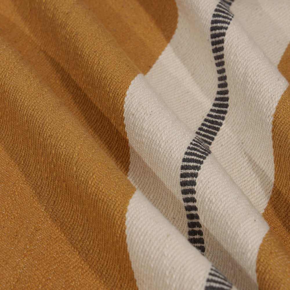 Wilmington Cotton Poly Filled Pillow in Yellow/Gray, 20" x 20"