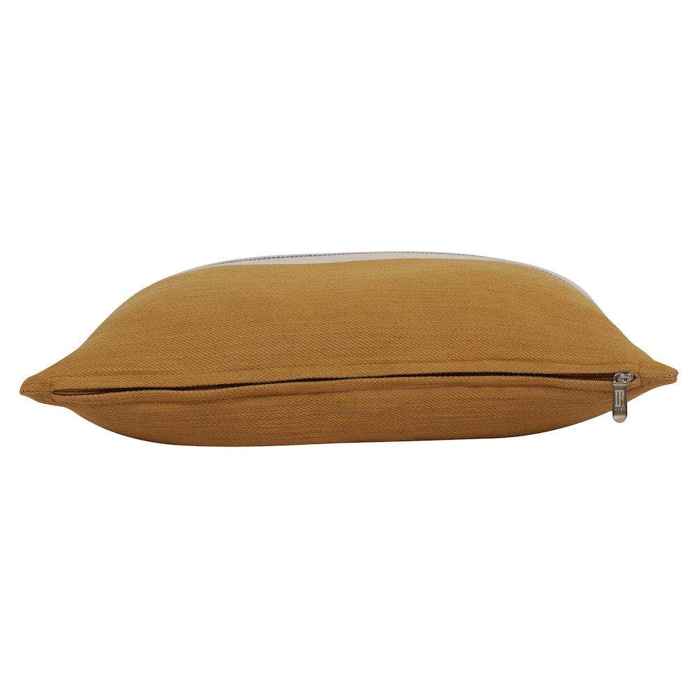 Wilmington Cotton Poly Filled Pillow in Yellow/Gray, 20" x 20"