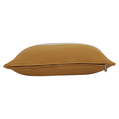Wilmington Cotton Poly Filled Pillow in Yellow/Gray, 20" x 20"