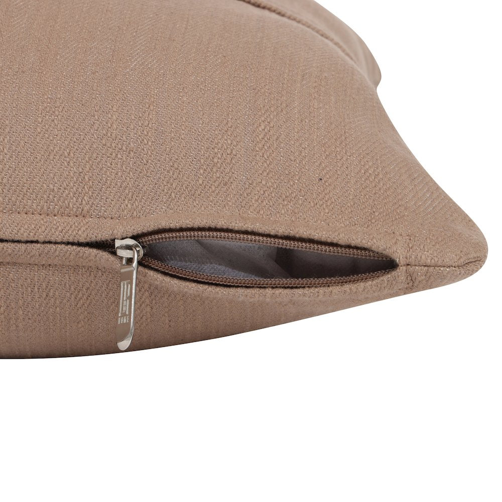 South Hampton Cotton Poly Filled Pillow in Brown, 20" x 20"