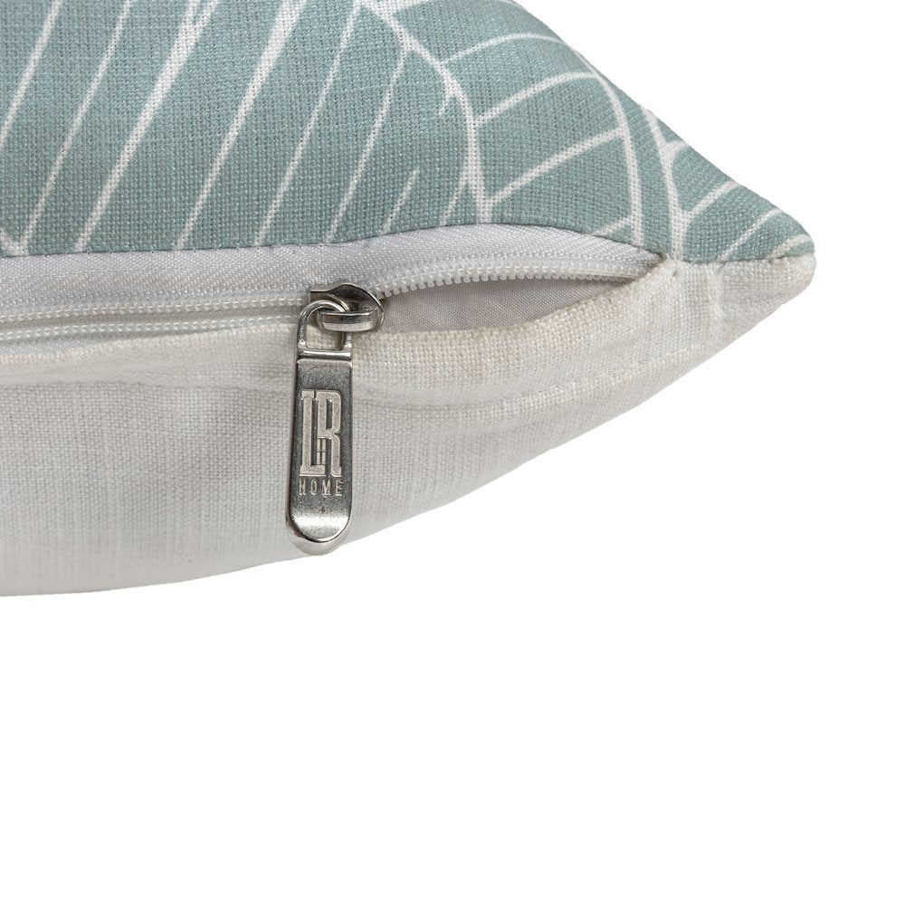 Coastal Performance Poly Filled Pillow in Blue/White, 18" x 18"