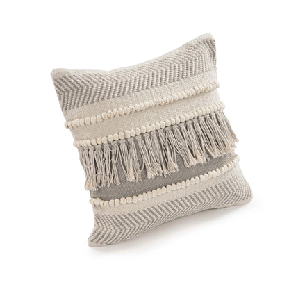 Willow Cotton Pillow Set of 2 in Tan/Cream, 20" x 20"