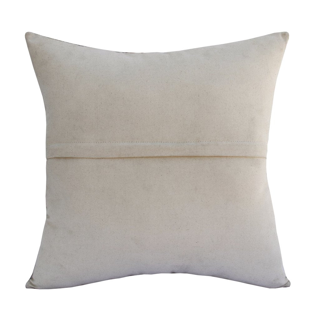 Ox Bay Hand-Woven Tan/Brown Geometric Wool Cotton Blend Pillow Cover