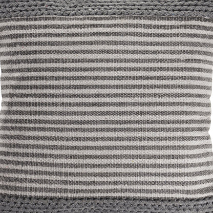 Farmhouse Striped and Textured Throw Pillow