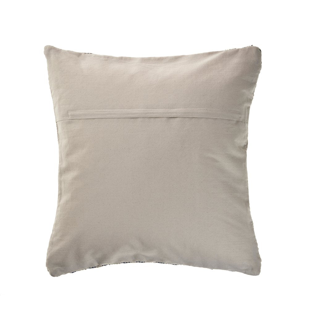Detailed Denim Blue Throw Pillow