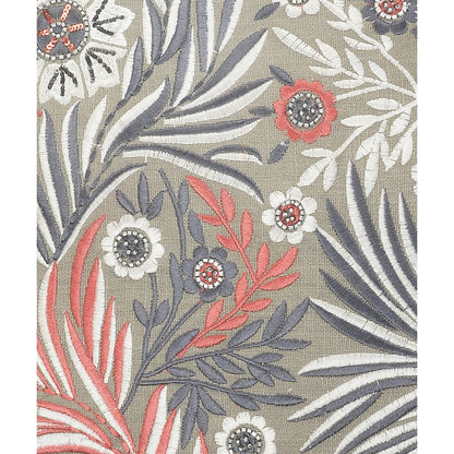 Multicolored Floral Garden Throw Pillow