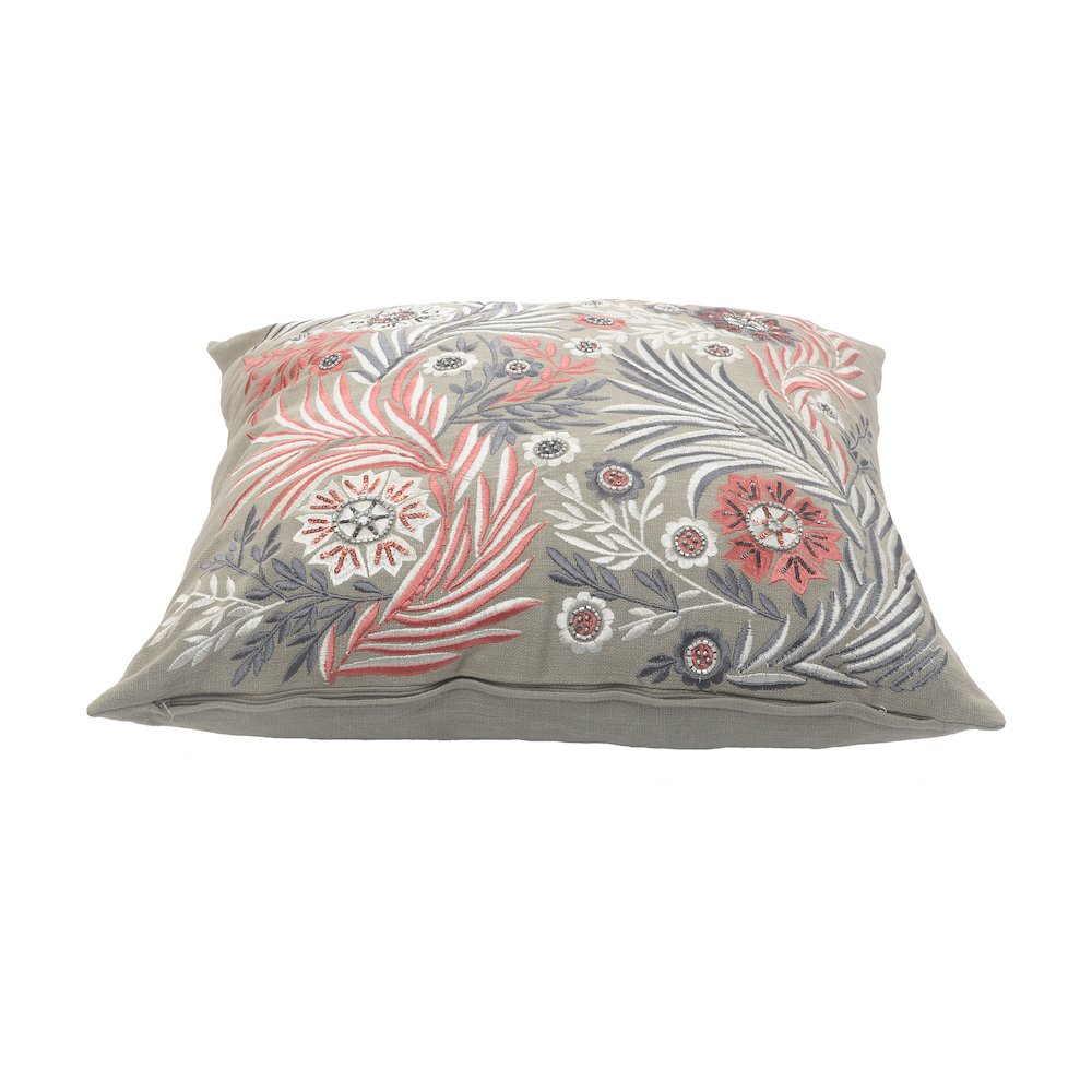 Multicolored Floral Garden Throw Pillow