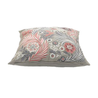 Multicolored Floral Garden Throw Pillow