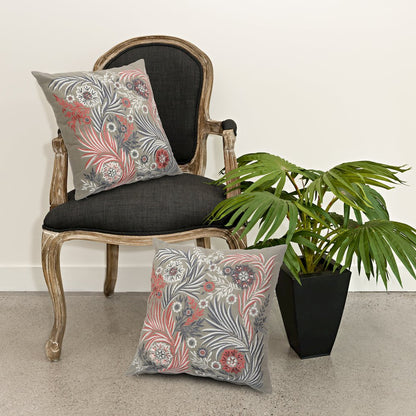 Multicolored Floral Garden Throw Pillow