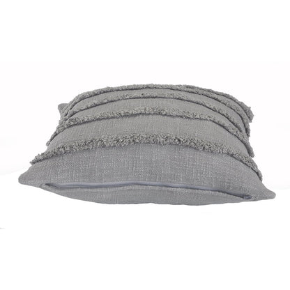 Ox Bay Gray Solid All-Natural Cotton  Pillow Cover