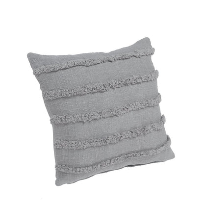 Ox Bay Gray Solid All-Natural Cotton  Pillow Cover
