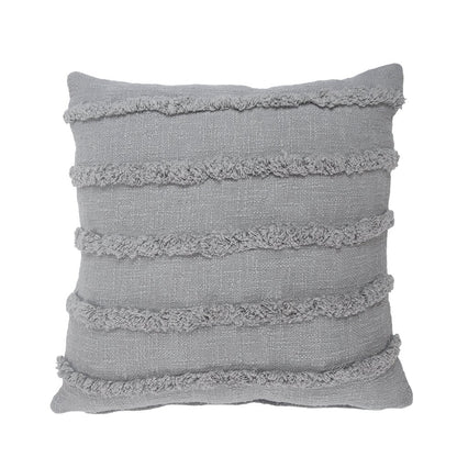 Ox Bay Gray Solid All-Natural Cotton  Pillow Cover