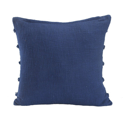 Ox Bay Deep Blue Solid All-Natural Cotton  Pillow Cover