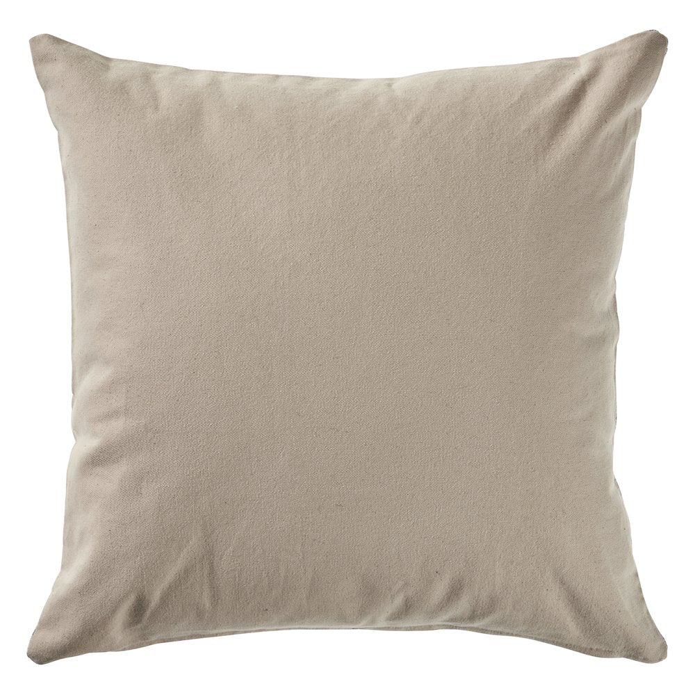 Ox Bay Hand-stitched Gray Solid Cotton Blend Pillow Cover