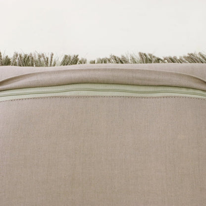 Taupe Shag Throw Pillow