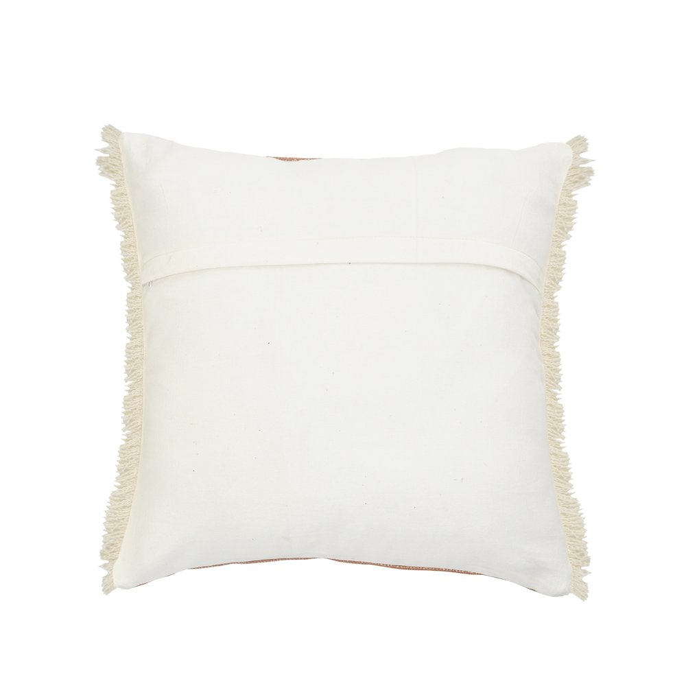 Caramel Coated Fringed Throw Pillow