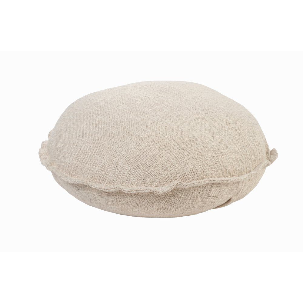Solid Birch Round Throw Pillow