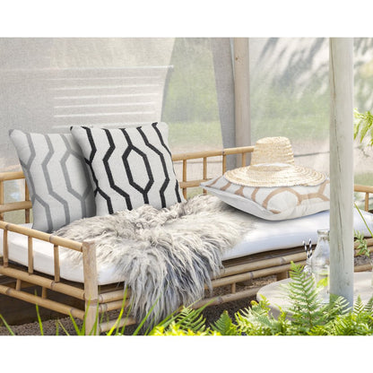 Black and White Geometric  Throw Pillow