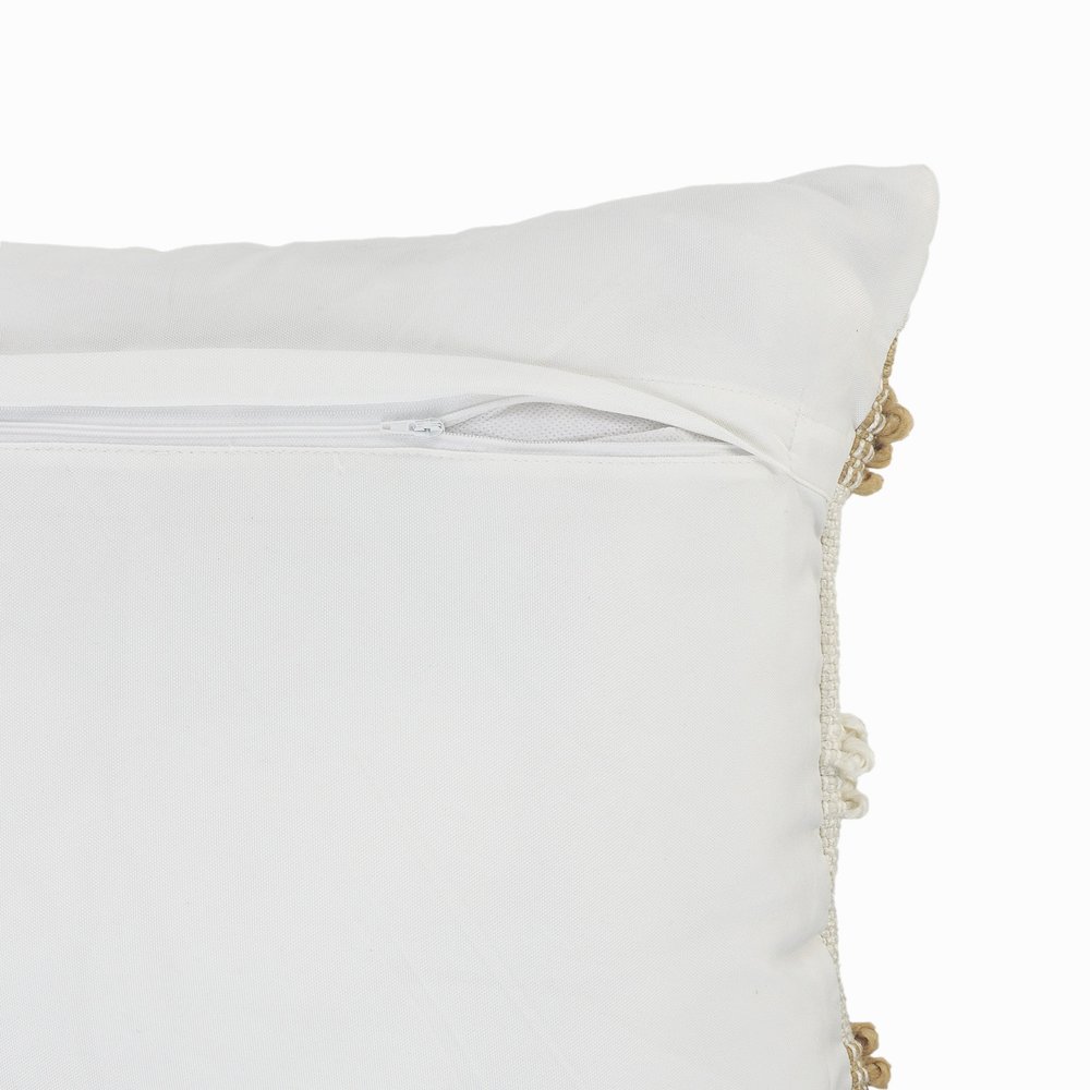 Textured and Geometric Natural Throw Pillow