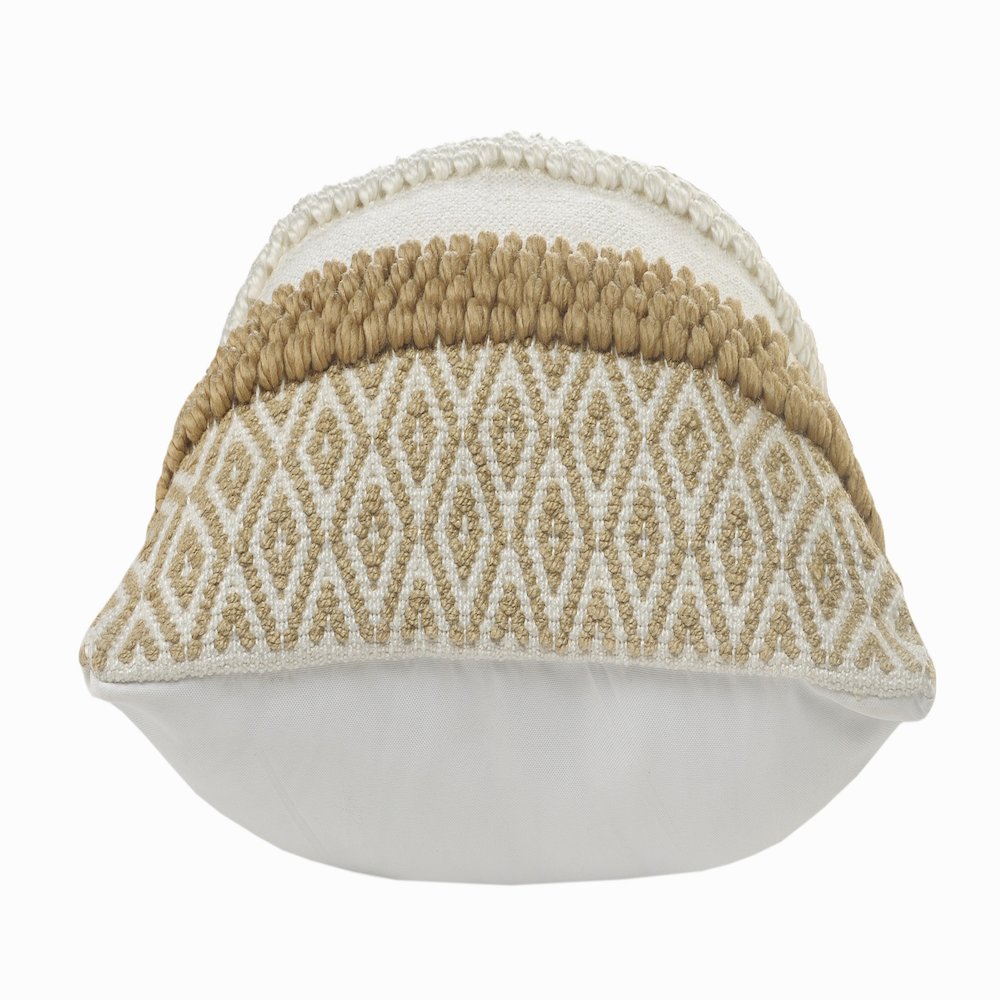 Textured and Geometric Natural Throw Pillow