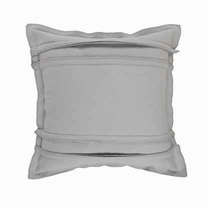 Solid Textured Straps Throw Pillow