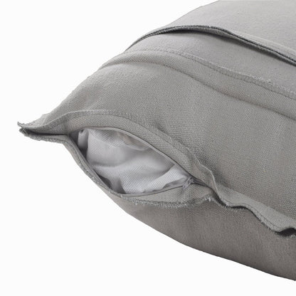 Solid Textured Straps Throw Pillow