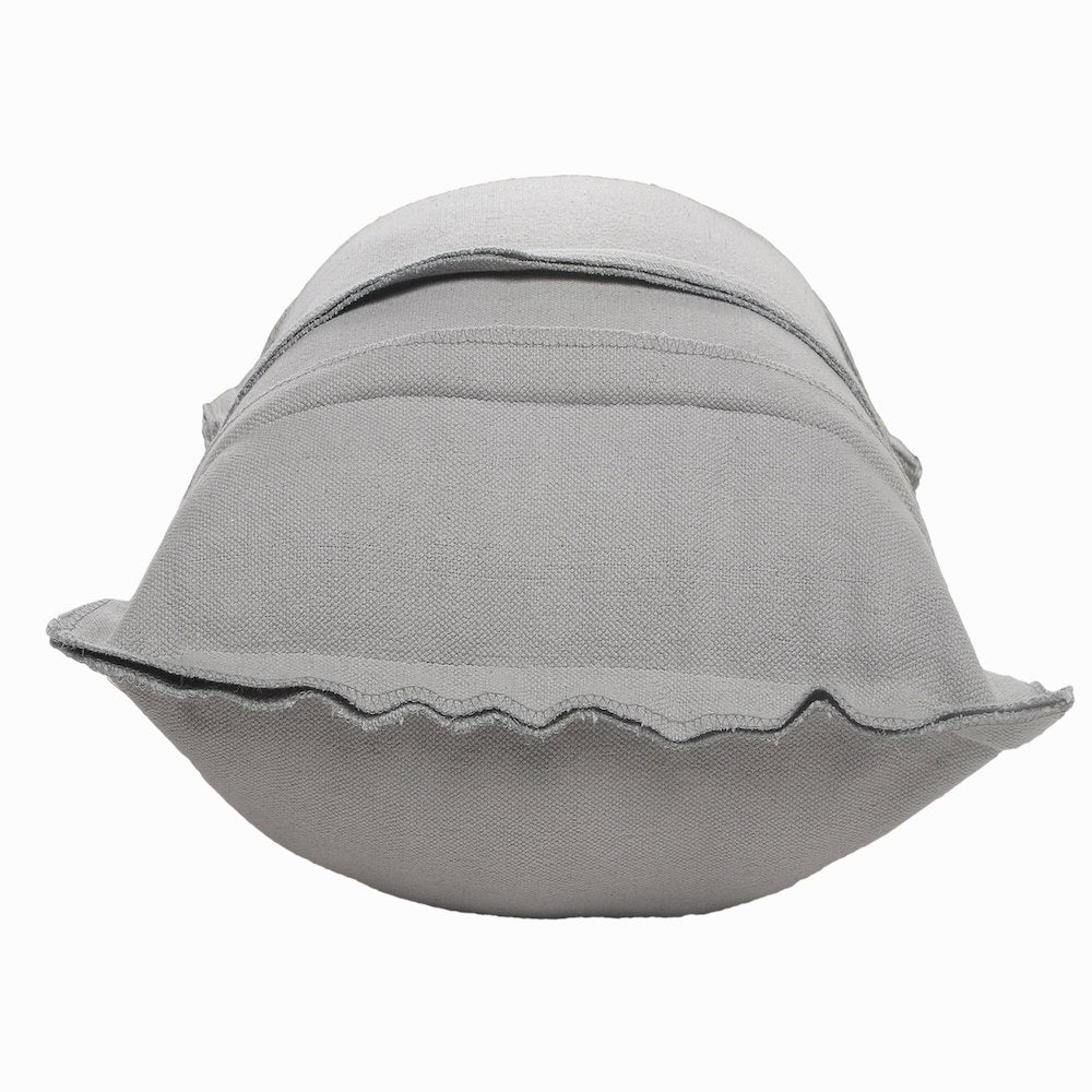 Solid Textured Straps Throw Pillow
