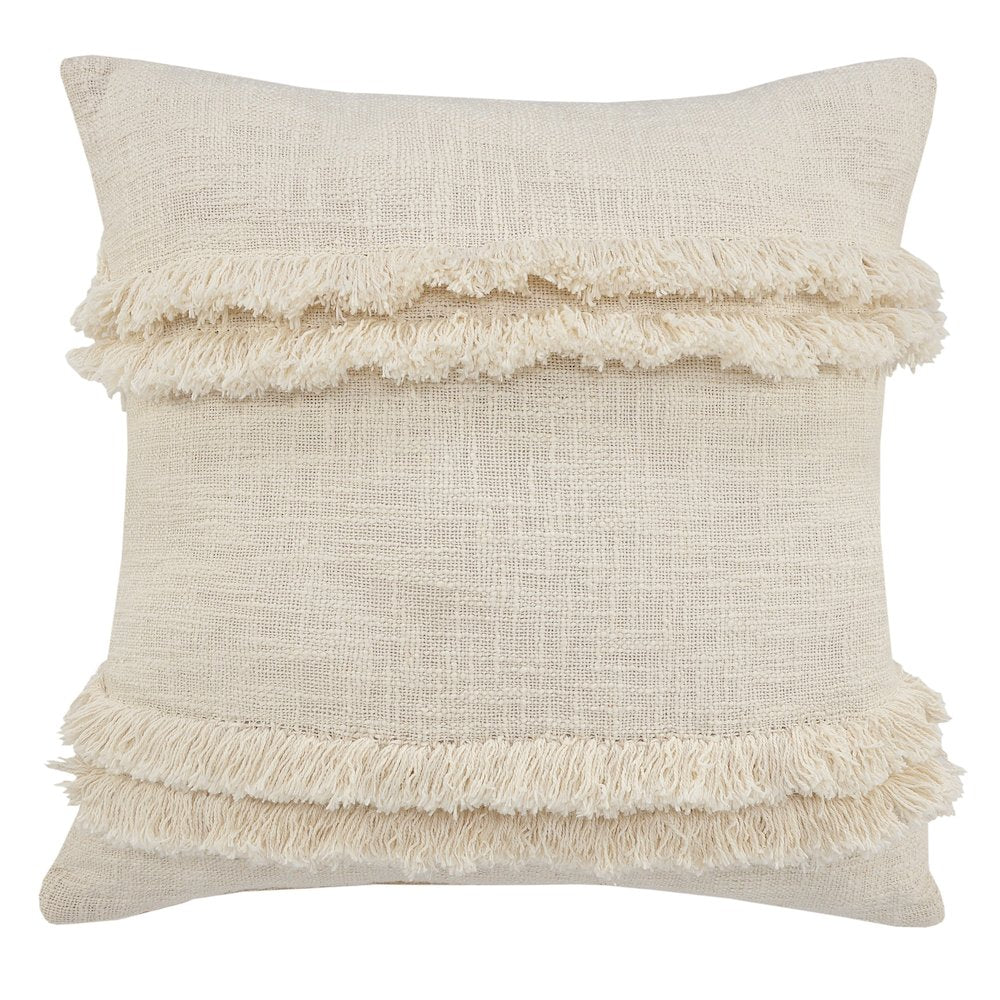 Beverly Fringed Solid Throw Pillow