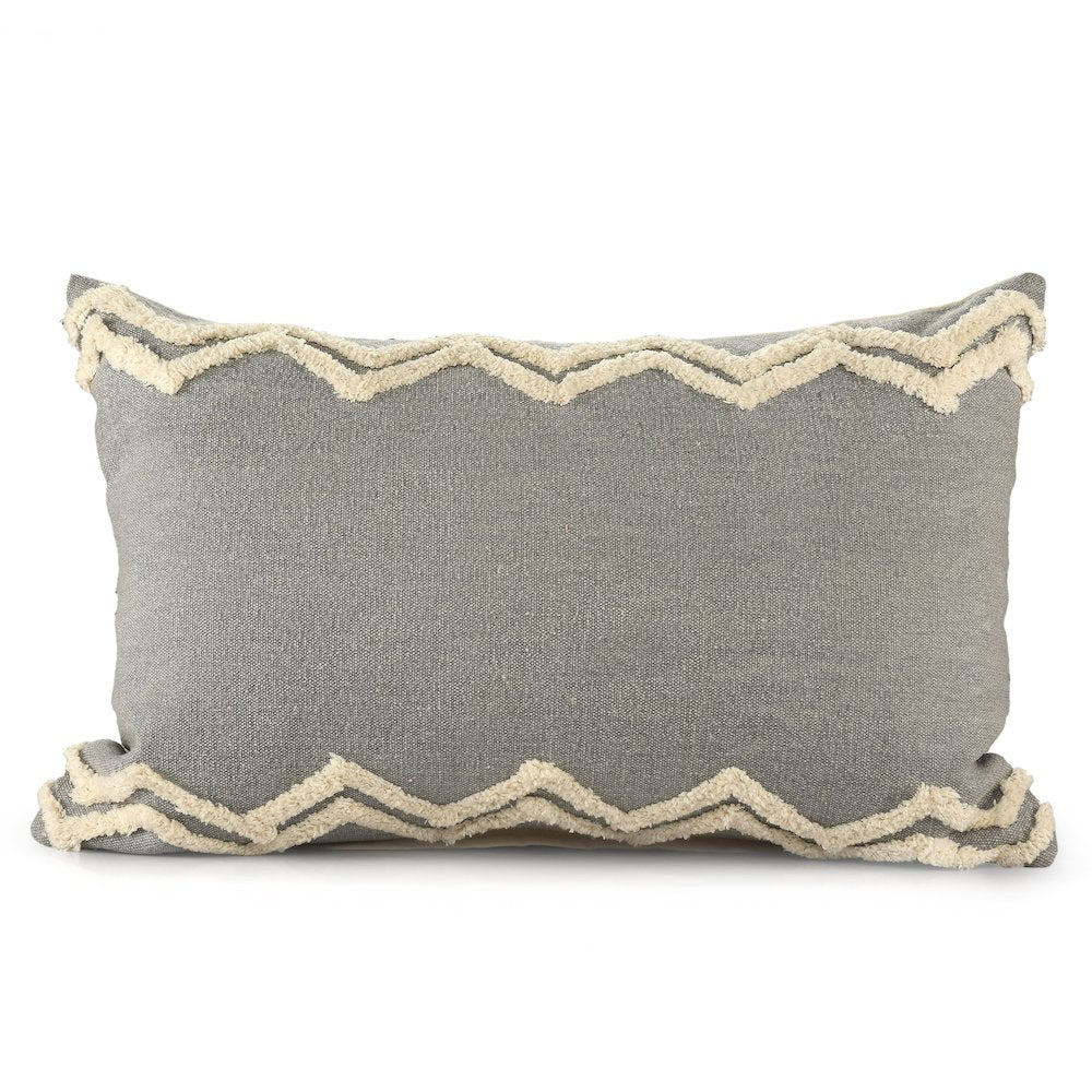 Evette Rios Rory Soft Chevron Bordered Lumbar Throw Pillow