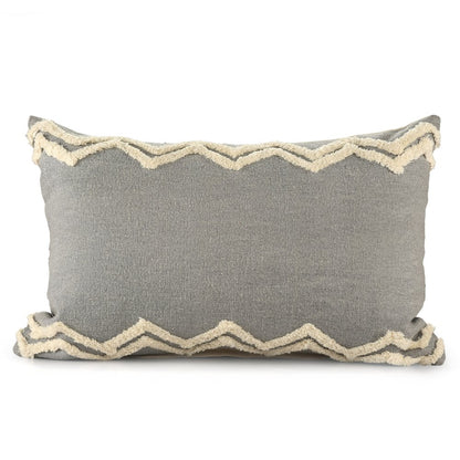 Evette Rios Rory Soft Chevron Bordered Lumbar Throw Pillow